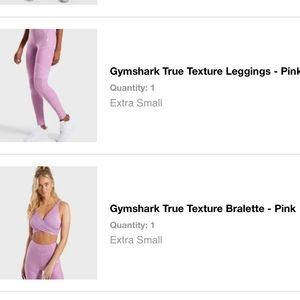Gymshark true texture leggings & bralette